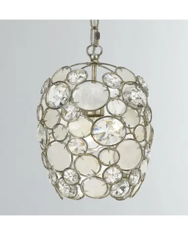 Crystorama Palla 1-Light Antiqued Silver Mini Chandelier | Thumbnail 2 Crystorama Palla 1-Light Antiqued Silver Mini Chandelier | Thumbnail 2