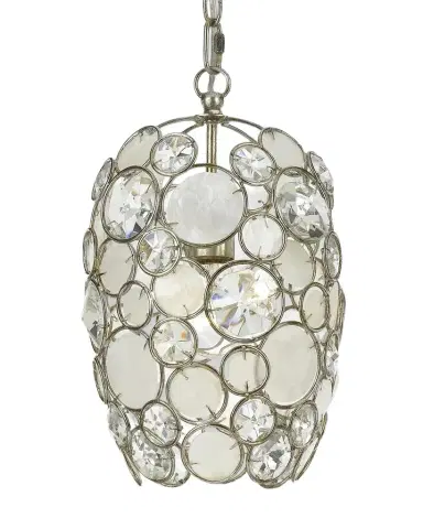 Crystorama Palla 1-Light Antiqued Silver Mini Chandelier | Thumbnail 1 Crystorama Palla 1-Light Antiqued Silver Mini Chandelier | Thumbnail 1