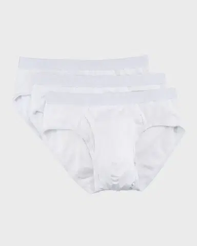 Neiman Marcus Men's 3-Pack Tagless Cotton Stretch Briefs | Thumbnail 2 Neiman Marcus Men's 3-Pack Tagless Cotton Stretch Briefs | Thumbnail 2