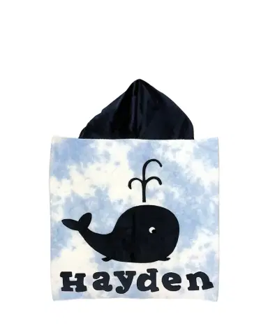 Boogie Baby Boy's Whale Towel, Personalized | Thumbnail 1 Boogie Baby Boy's Whale Towel, Personalized | Thumbnail 1