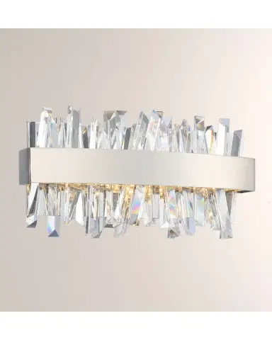 Allegri Crystal by Kalco Lighting Glacier 12" LED Bath Vanity Light | Thumbnail 3 Allegri Crystal by Kalco Lighting Glacier 12" LED Bath Vanity Light | Thumbnail 3
