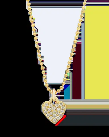 Jennifer Meyer 18k Gold Diamond Heart Pendant Necklace on 14k Chain | Thumbnail 2 Jennifer Meyer 18k Gold Diamond Heart Pendant Necklace on 14k Chain | Thumbnail 2