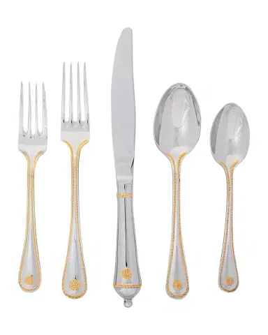 Juliska Berry & Thread Polished with Gold 5-Piece Place Setting | Thumbnail 1 Juliska Berry & Thread Polished with Gold 5-Piece Place Setting | Thumbnail 1