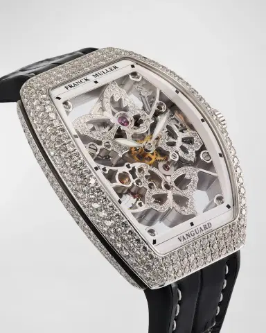 Franck Muller Butterfly Diamond Skeleton Stainless Steel Watch Black Strap | Thumbnail 3 Franck Muller Butterfly Diamond Skeleton Stainless Steel Watch Black Strap | Thumbnail 3