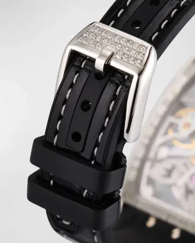 Franck Muller Butterfly Diamond Skeleton Stainless Steel Watch Black Strap | Thumbnail 4 Franck Muller Butterfly Diamond Skeleton Stainless Steel Watch Black Strap | Thumbnail 4