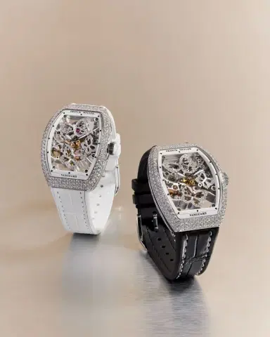 Franck Muller Butterfly Diamond Skeleton Stainless Steel Watch Black Strap | Thumbnail 5 Franck Muller Butterfly Diamond Skeleton Stainless Steel Watch Black Strap | Thumbnail 5