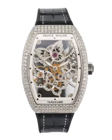 Franck Muller Butterfly Diamond Skeleton Stainless Steel Watch Black Strap | Thumbnail 1 Franck Muller Butterfly Diamond Skeleton Stainless Steel Watch Black Strap | Thumbnail 1