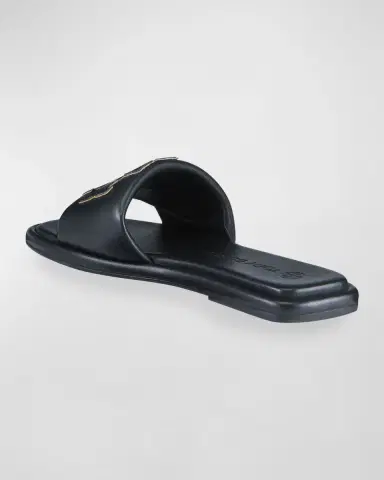 Tory Burch Double T Leather Medallion Slide Sandals | Thumbnail 7 Tory Burch Double T Leather Medallion Slide Sandals | Thumbnail 7