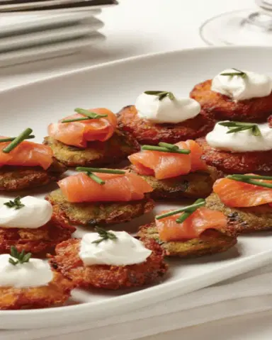Linda's Gourmet Latkes Bite Size Assorted Flavor Latkes, 48-Pack | Thumbnail 2 Linda's Gourmet Latkes Bite Size Assorted Flavor Latkes, 48-Pack | Thumbnail 2