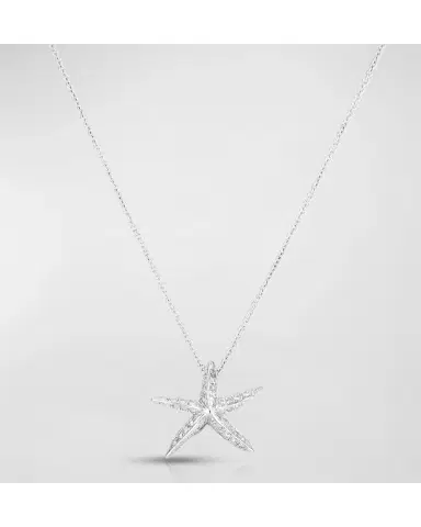 Roberto Coin Starfish Tiny Treasure Necklace in White Gold | Thumbnail 2 Roberto Coin Starfish Tiny Treasure Necklace in White Gold | Thumbnail 2