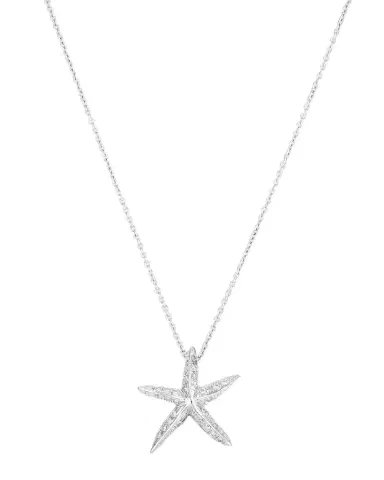 Roberto Coin Starfish Tiny Treasure Necklace in White Gold | Thumbnail 1 Roberto Coin Starfish Tiny Treasure Necklace in White Gold | Thumbnail 1