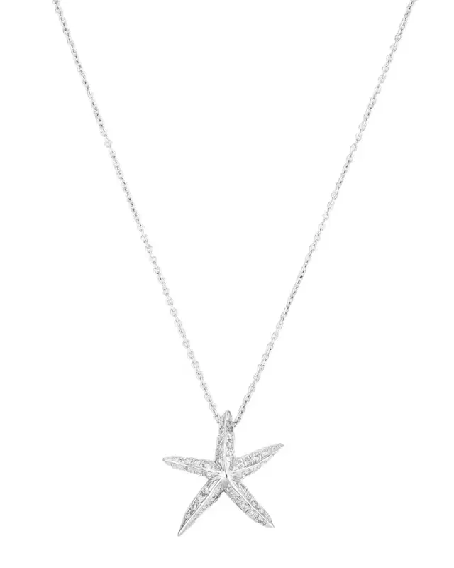 Starfish Tiny Treasure Necklace in White Gold Starfish Tiny Treasure Necklace in White Gold