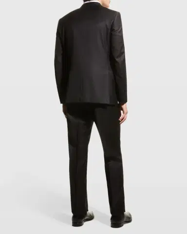 Canali Men 's Solid Wool Two-Piece Suit | Thumbnail 2 Canali Men 's Solid Wool Two-Piece Suit | Thumbnail 2