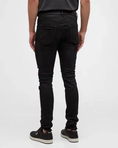 PURPLE Men's Oil Spill Skinny Jeans | Thumbnail 3 PURPLE Men's Oil Spill Skinny Jeans | Thumbnail 3