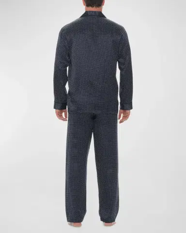 Majestic International Men's Silk Dot Pajama Set | Thumbnail 2 Majestic International Men's Silk Dot Pajama Set | Thumbnail 2