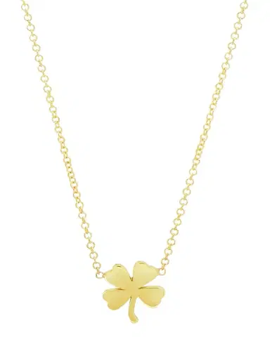 Jennifer Meyer Mini Clover Necklace in Yellow Gold | Thumbnail 1 Jennifer Meyer Mini Clover Necklace in Yellow Gold | Thumbnail 1