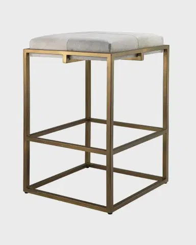 Jamie Young Shelby Hair on Hide Bar Stool | Thumbnail 3 Jamie Young Shelby Hair on Hide Bar Stool | Thumbnail 3