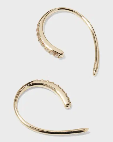 Lana 14K Gold Diamond Mini Hooked Earrings | Thumbnail 7 Lana 14K Gold Diamond Mini Hooked Earrings | Thumbnail 7