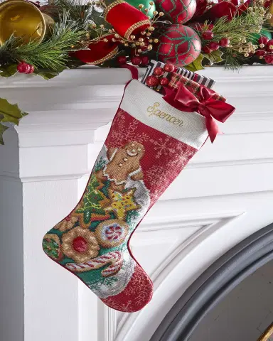 Sferra Personalized Retro Cookies Holiday Stocking | Thumbnail 2 Sferra Personalized Retro Cookies Holiday Stocking | Thumbnail 2