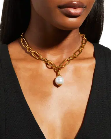 Ben-Amun Gold Oval Link Chain Necklace | Thumbnail 2 Ben-Amun Gold Oval Link Chain Necklace | Thumbnail 2