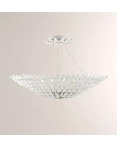 Crystorama Broche 8-Light Matte White Ceiling Mount | Thumbnail 2 Crystorama Broche 8-Light Matte White Ceiling Mount | Thumbnail 2