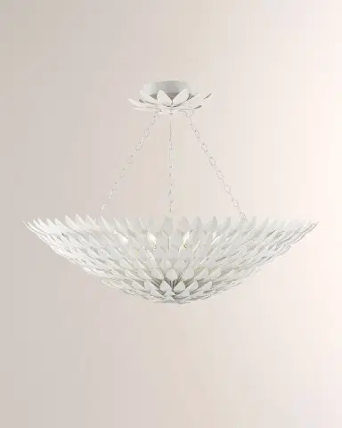 Crystorama Broche 8-Light Matte White Ceiling Mount | Thumbnail 4 Crystorama Broche 8-Light Matte White Ceiling Mount | Thumbnail 4