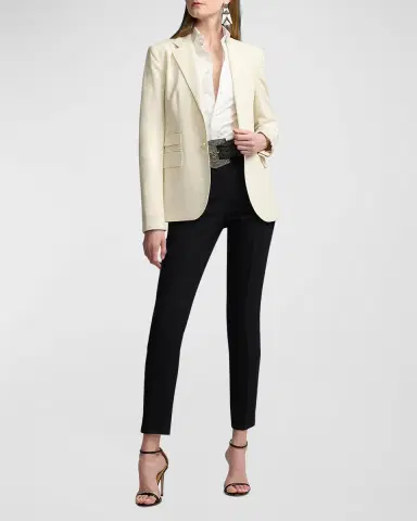 Ralph Lauren Collection Parker Wool Crepe Jacket | Thumbnail 2 Ralph Lauren Collection Parker Wool Crepe Jacket | Thumbnail 2