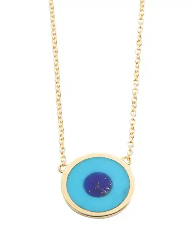 Jennifer Meyer 18k Mini Evil Eye Necklace | Thumbnail 1 Jennifer Meyer 18k Mini Evil Eye Necklace | Thumbnail 1