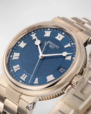 Breguet 40mm Marine Automatic Blue Dial Watch with Bracelet Strap | Thumbnail 2 Breguet 40mm Marine Automatic Blue Dial Watch with Bracelet Strap | Thumbnail 2