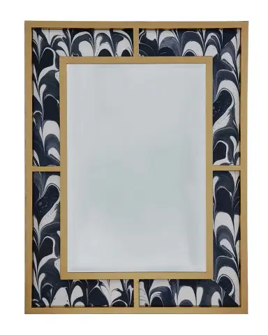 Port 68 Bedford Mirror with Black Orchid Fabric | Thumbnail 1 Port 68 Bedford Mirror with Black Orchid Fabric | Thumbnail 1