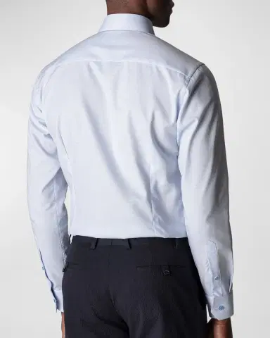 Eton Men's Textured Solid Slim-Fit Dress Shirt | Thumbnail 2 Eton Men's Textured Solid Slim-Fit Dress Shirt | Thumbnail 2