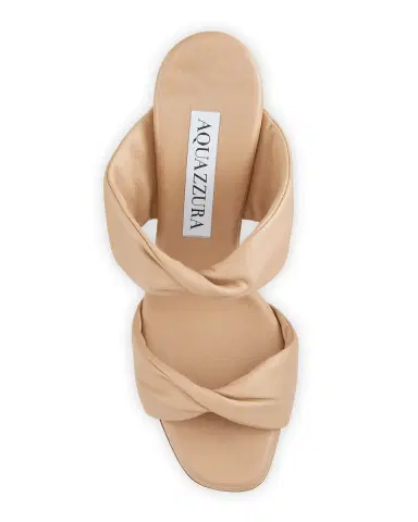 Aquazzura Leather Twist Heel Slide Sandals | Thumbnail 2 Aquazzura Leather Twist Heel Slide Sandals | Thumbnail 2
