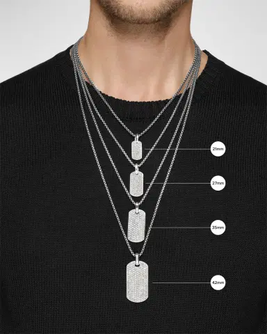 David Yurman Men 's Streamline Tag Pendant in Titanium, 35mm | Thumbnail 4 David Yurman Men 's Streamline Tag Pendant in Titanium, 35mm | Thumbnail 4