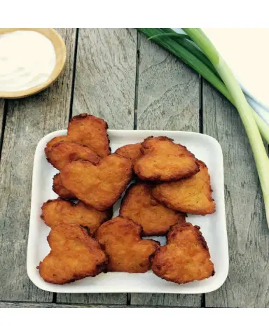 Linda's Gourmet Latkes Bite Size Heart-Shaped Original Flavor Latkes, 48-Pack | Thumbnail 2 Linda's Gourmet Latkes Bite Size Heart-Shaped Original Flavor Latkes, 48-Pack | Thumbnail 2
