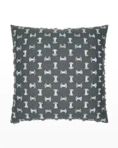 D.V. KAP Home Frayed - Gunmetal 24x24" Pillow | Thumbnail 2 D.V. KAP Home Frayed - Gunmetal 24x24" Pillow | Thumbnail 2