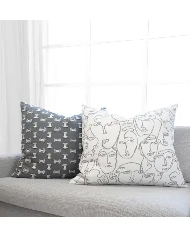 D.V. KAP Home Frayed - Gunmetal 24x24" Pillow | Thumbnail 3 D.V. KAP Home Frayed - Gunmetal 24x24" Pillow | Thumbnail 3