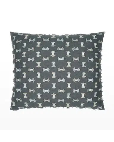 D.V. KAP Home Frayed - Gunmetal 24x24" Pillow | Thumbnail 4 D.V. KAP Home Frayed - Gunmetal 24x24" Pillow | Thumbnail 4
