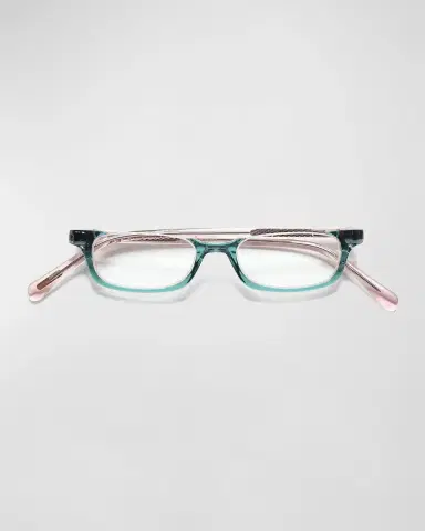Eyebobs What Inheritance Semi-Rimless Rectangle Acetate Reader Glasses | Thumbnail 2 Eyebobs What Inheritance Semi-Rimless Rectangle Acetate Reader Glasses | Thumbnail 2