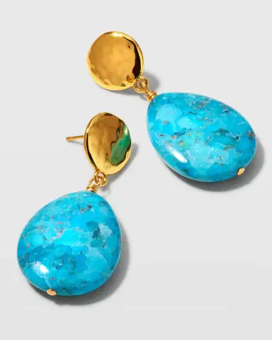NEST Jewelry Blue Turquoise Teardrop Earrings | Thumbnail 3 NEST Jewelry Blue Turquoise Teardrop Earrings | Thumbnail 3