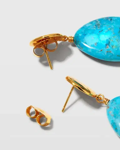 NEST Jewelry Blue Turquoise Teardrop Earrings | Thumbnail 4 NEST Jewelry Blue Turquoise Teardrop Earrings | Thumbnail 4