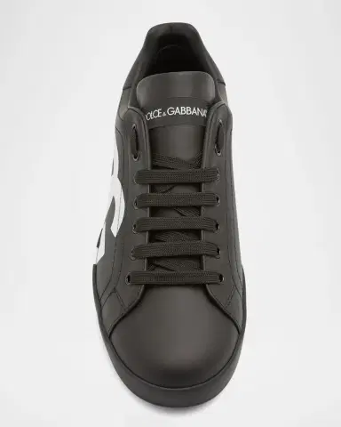 Dolce & Gabbana Men's Portofino Leather Low-Top Sneakers | Thumbnail 5 Dolce & Gabbana Men's Portofino Leather Low-Top Sneakers | Thumbnail 5