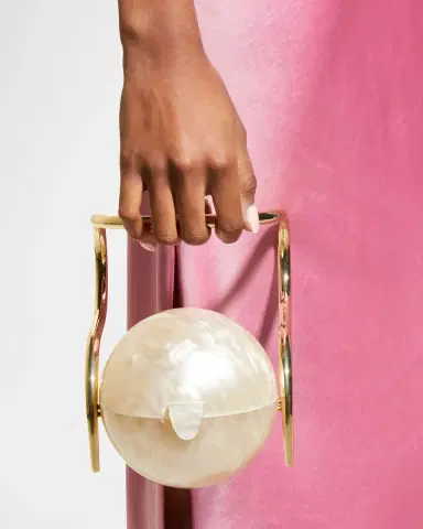 Cult Gaia Pearl Acrylic Metal Top-Handle Bag | Thumbnail 2 Cult Gaia Pearl Acrylic Metal Top-Handle Bag | Thumbnail 2