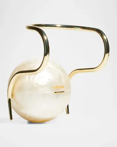 Cult Gaia Pearl Acrylic Metal Top-Handle Bag | Thumbnail 4 Cult Gaia Pearl Acrylic Metal Top-Handle Bag | Thumbnail 4