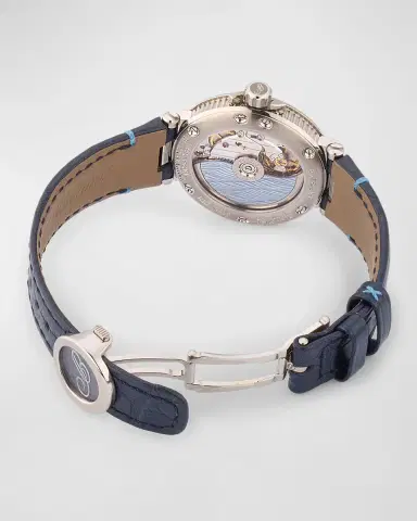 Breguet Stainless Steel Marine 33.8mm Watch with Blue Alligator Strap | Thumbnail 4 Breguet Stainless Steel Marine 33.8mm Watch with Blue Alligator Strap | Thumbnail 4