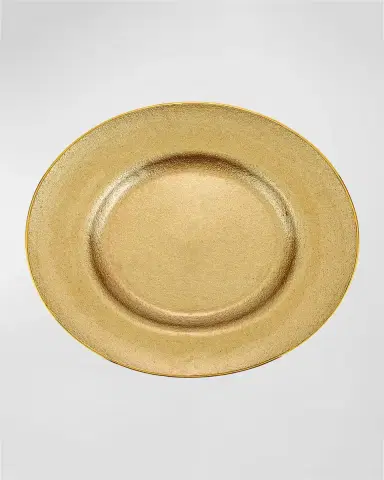 Vietri Metallic Golden Glass Dinner Plate | Thumbnail 2 Vietri Metallic Golden Glass Dinner Plate | Thumbnail 2