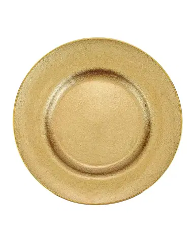 Vietri Metallic Golden Glass Dinner Plate | Thumbnail 1 Vietri Metallic Golden Glass Dinner Plate | Thumbnail 1