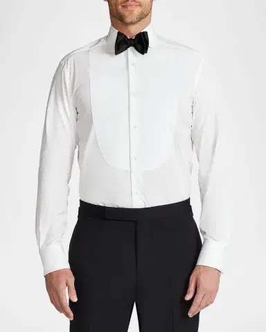 Ralph Lauren Purple Label Piqué-Bib French Cuff Tuxedo Shirt | Thumbnail 3 Ralph Lauren Purple Label Piqué-Bib French Cuff Tuxedo Shirt | Thumbnail 3