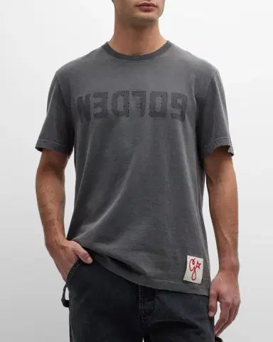 Golden Goose Men's Reverse Logo Distressed T-Shirt | Thumbnail 3 Golden Goose Men's Reverse Logo Distressed T-Shirt | Thumbnail 3
