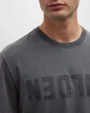 Golden Goose Men's Reverse Logo Distressed T-Shirt | Thumbnail 4 Golden Goose Men's Reverse Logo Distressed T-Shirt | Thumbnail 4