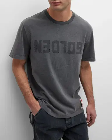 Golden Goose Men's Reverse Logo Distressed T-Shirt | Thumbnail 5 Golden Goose Men's Reverse Logo Distressed T-Shirt | Thumbnail 5
